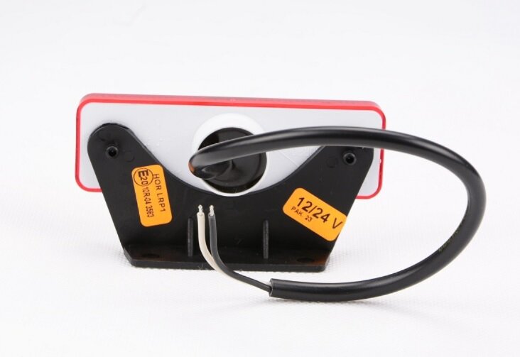 zijmarkeringslamp rood met houder - 12/24 volt - markeringslamp 3 led - contourlamp - horpol