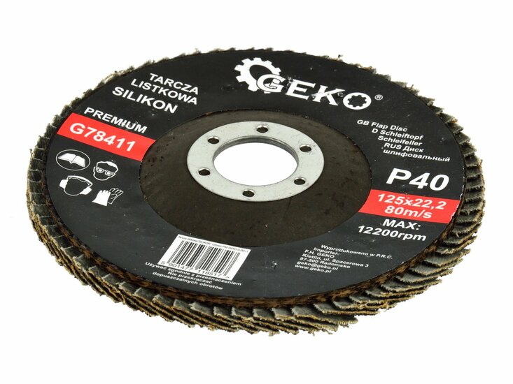 siliconen schuurschijf 125 mm p40 - lamellenschijf - schuurpad - schuurwiel - flap disc - geko