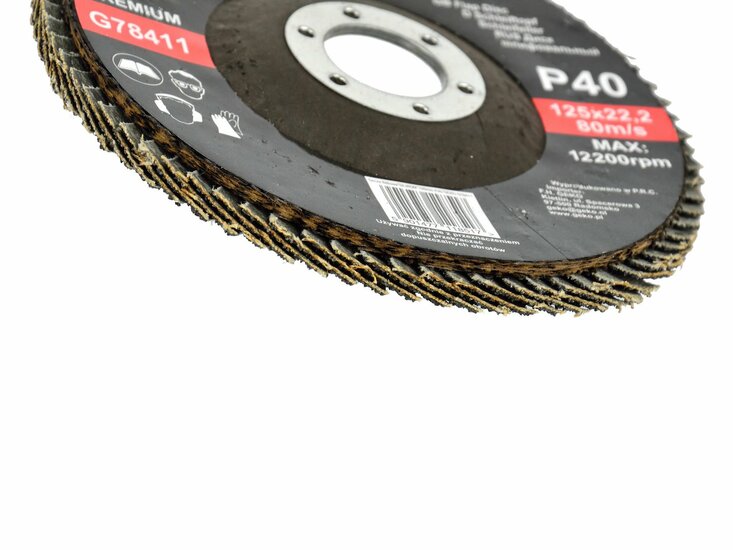 siliconen schuurschijf 125 mm p40 - lamellenschijf - schuurpad - schuurwiel - flap disc - geko