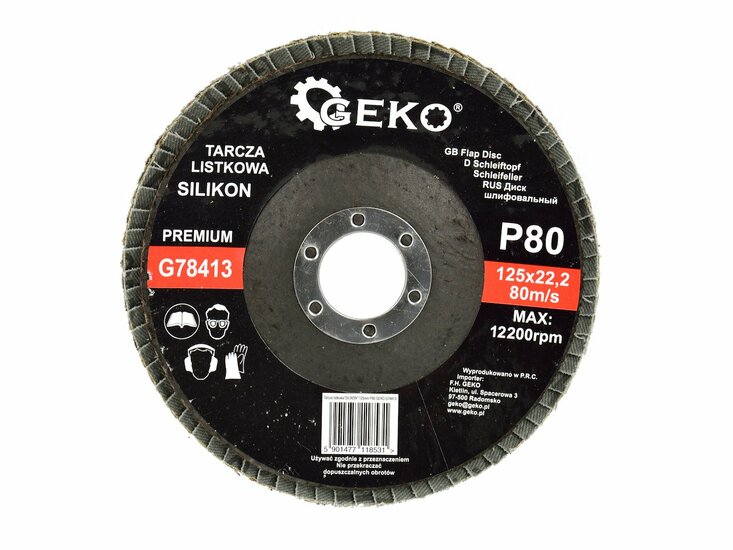 siliconen schuurschijf 125 mm p80 - 10 stuks - lamellenschijf - schuurpad - schuurwiel - flap disc - geko