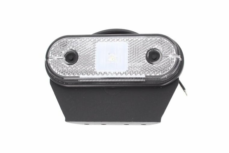 zijmarkeringslamp wit met houder - 12/24 volt - markeringslamp ovaal - contourlamp - horpol