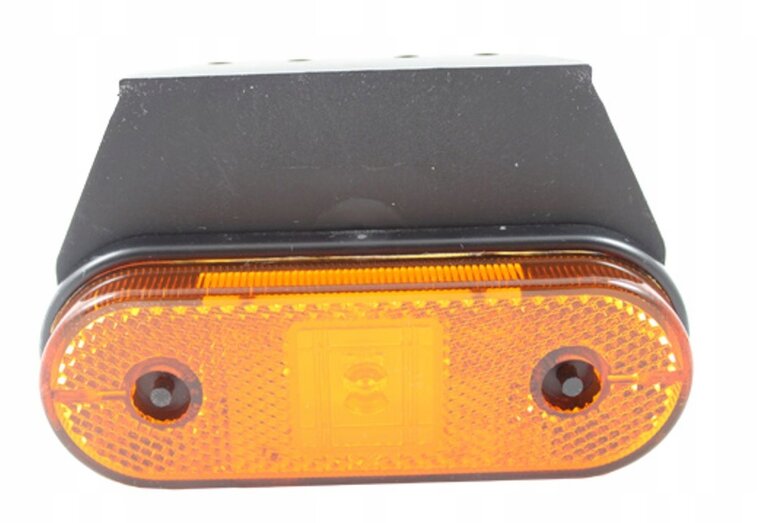 zijmarkeringslamp oranje met houder - 12/24 volt - markeringslamp ovaal - contourlamp - horpol