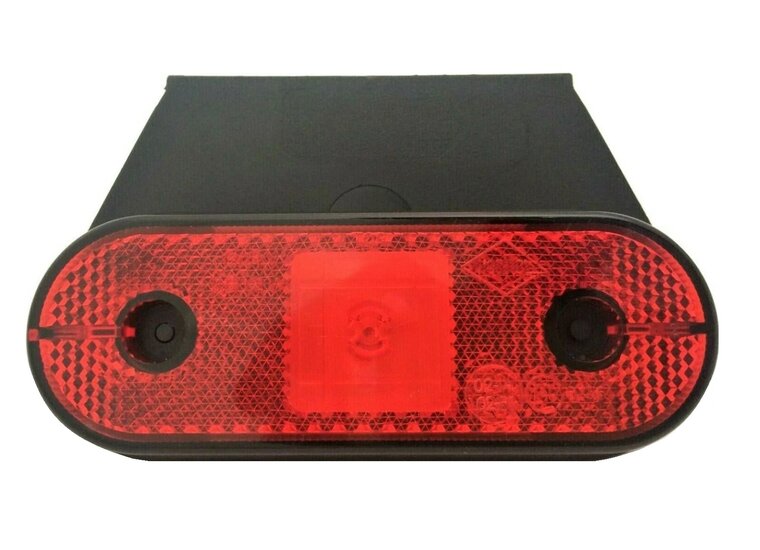 zijmarkeringslamp oranje met houder - 12/24 volt - markeringslamp ovaal - contourlamp - horpol