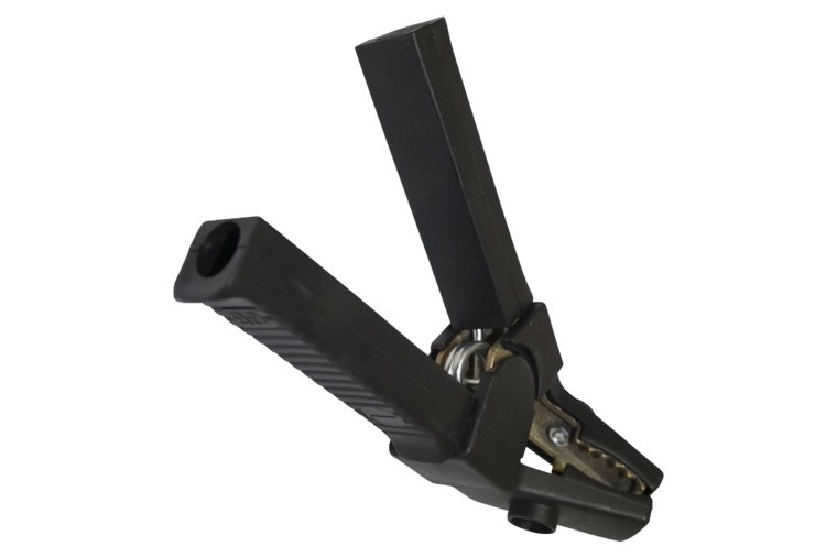 accu laadklem - 500 amp&egrave;re - zwart - haaks model - acculaadklem - accu oplaadklem