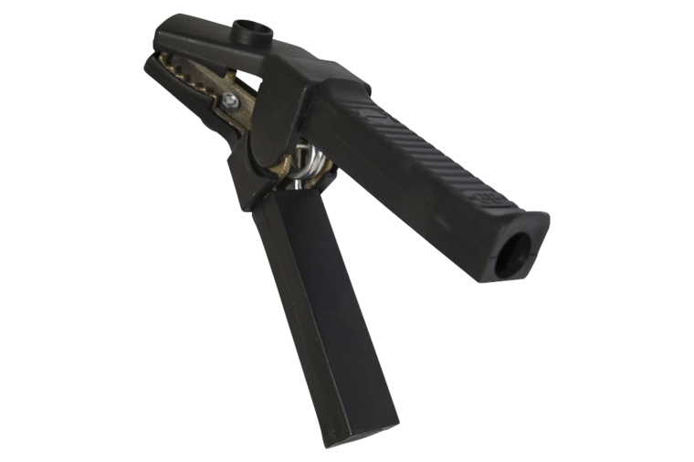 accu laadklem - 500 amp&egrave;re - zwart - haaks model - acculaadklem - accu oplaadklem