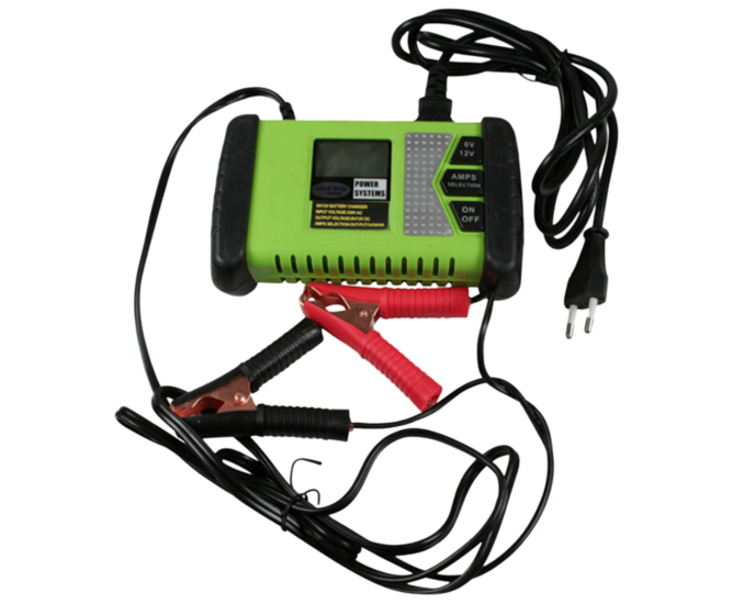 acculader - batterijlader - 6 of 12 volt - 1.3 of 5 amp&egrave;re - accu oplader - h&ouml;fftech