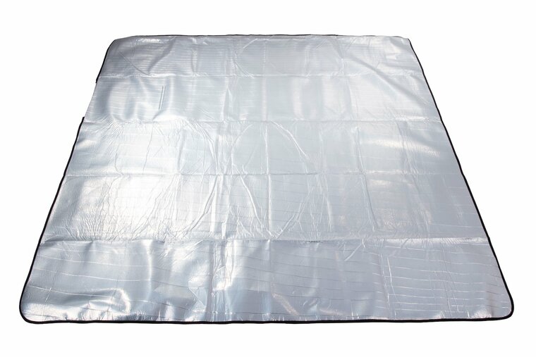 ge&iuml;soleerd stranddeken - 200x200 cm - grijsblauw - ge&iuml;soleerd picknickkleed - keltin