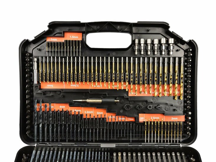 boor en bitset - 246 delig - borenset - bittenset - hss boren - doppen - gatenzagen - geko