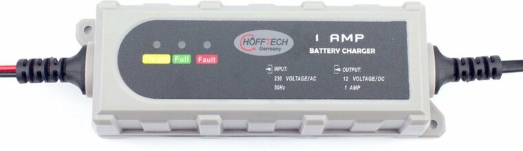 acculader - batterijlader - 12 volt - 1 amp&egrave;re - druppelaar - laadapparaat - h&ouml;fftech