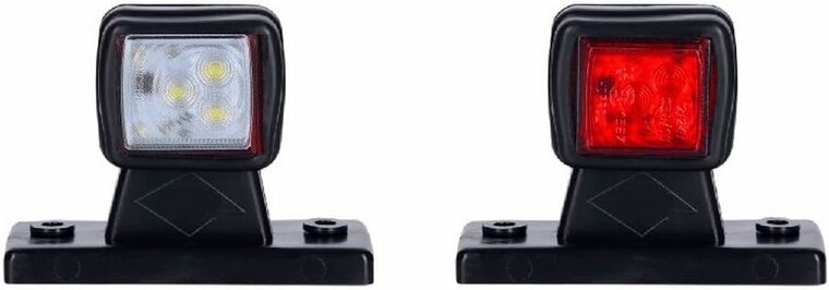 led breedtelamp met connector 70mm 6x led - aanhanger zijlamp - zijlicht - breedtelicht