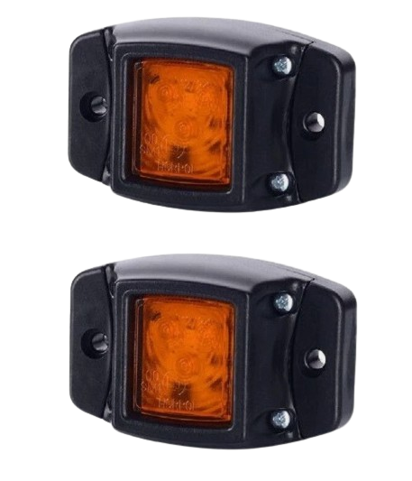 led zijmarkeringslamp universeel oranje 3x led - contourlamp - zij lamp - breedtelamp
