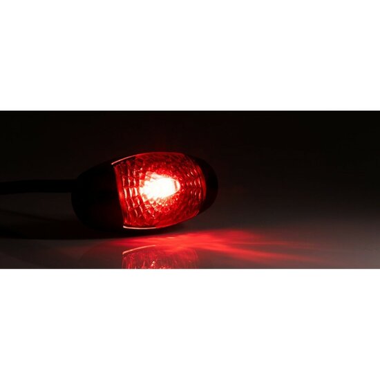 led zijmarkeringslamp universeel rood 3x led - contourlamp - zij lamp - breedtelamp