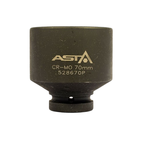 zeskant krachtdop 70 mm - 1 duims aansluiting - slagdop - impact dop - rateldop - dop - asta