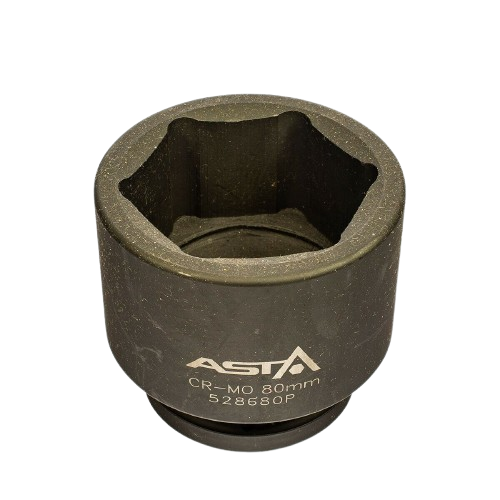 zeskant krachtdop 80 mm - 1 duims aansluiting - slagdop - impact dop - rateldop - dop - asta
