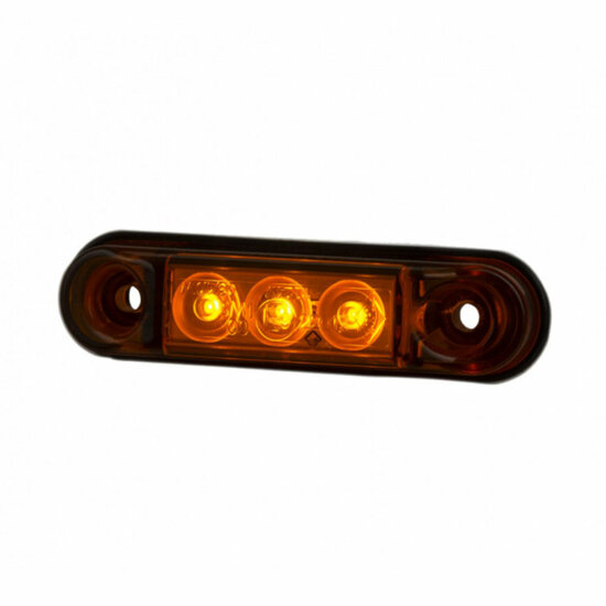 led zijmarkeringslamp universeel oranje 3x led - contourlamp - zij lamp - breedtelamp - horpol