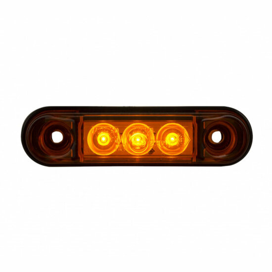 led zijmarkeringslamp universeel oranje 3x led - contourlamp - zij lamp - breedtelamp - horpol
