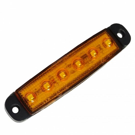led zijmarkeringslamp universeel oranje 6x led - contourlamp - zij lamp - breedtelamp