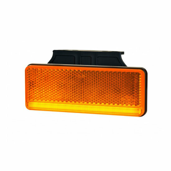 led zijmarkeringslamp met houder universeel oranje 2x led - contourlamp - zij lamp - breedtelamp