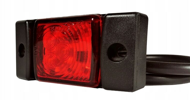 led zijmarkeringslamp universeel rood 3x led - contourlamp - zijlamp - led breedtelamp - horpol