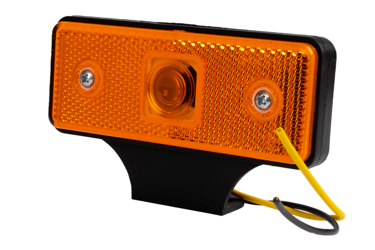 markeringslamp oranje met houder - positielamp 12 volt - zijmarkeringslamp - contourlamp - horpol
