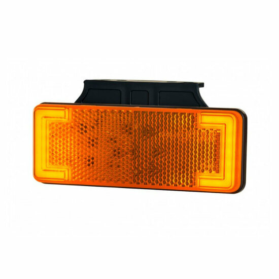 led zijmarkeringslamp met houder universeel oranje 2x neon led - contourlamp - led zijlamp - breedtelamp