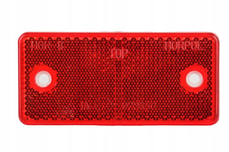 schroefbare reflector rood - 95x45 mm - schroefreflector - reflectieplaat - horpol