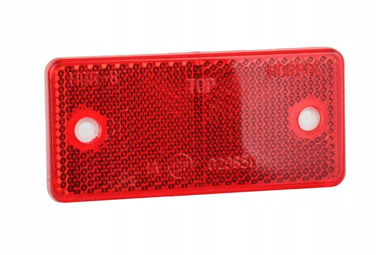 schroefbare reflector rood - 95x45 mm - schroefreflector - reflectieplaat - horpol