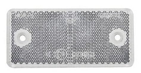 schroefbare reflector wit - 95x45 mm - schroefreflector - reflectieplaat - horpol