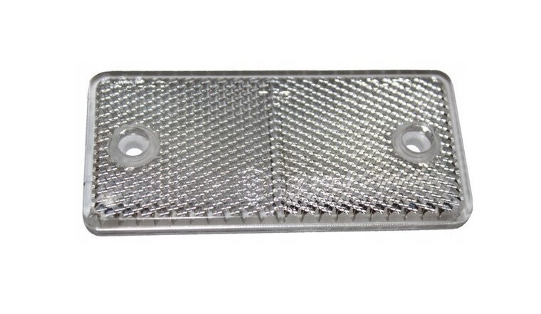 schroefbare reflector wit - 95x45 mm - schroefreflector - reflectieplaat - horpol