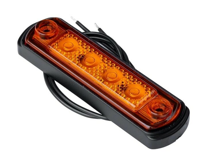 led zijmarkeringslamp universeel oranje 4x led - contourlamp - zij lamp - led breedtelamp