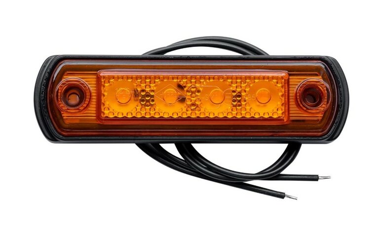 led zijmarkeringslamp universeel oranje 4x led - contourlamp - zij lamp - led breedtelamp