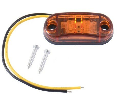 led zijmarkeringslamp universeel oranje 2x led - led contourlamp - zij lamp - breedtelamp