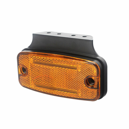 led zijmarkeringslamp met houder universeel oranje 2x led - contourlamp - led zijlamp - breedtelamp