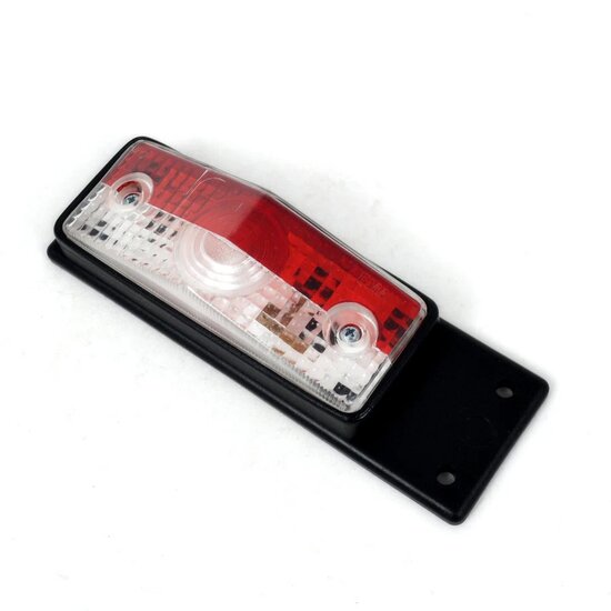 breedtelamp wit/rood met steun - zijmarkeringslamp - positielamp 12 volt - contourlamp - horpol