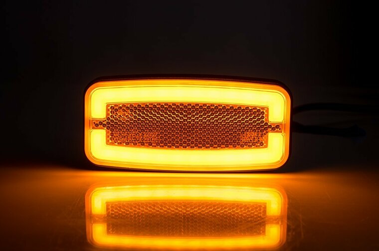 led zijmarkeringslamp universeel oranje 24x led - contourlamp - led zijlamp - breedtelamp