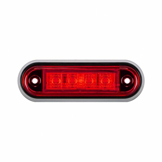 led zijmarkeringslamp universeel rood 4x led - contourlamp - zijlamp - breedtelamp - kmr