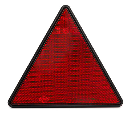 reflector driehoek rood - 143x162mm - reflector - reflectieplaat - waarschuwing reflector - horpol 