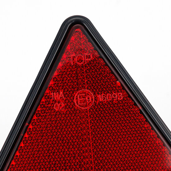 reflector driehoek rood - 143x162mm - reflector - reflectieplaat - waarschuwing reflector - horpol 