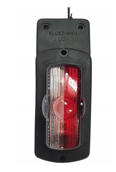 breedtelamp wit/rood met steun - breedteverlichting 12 volt - positielamp - contourlamp - kmr