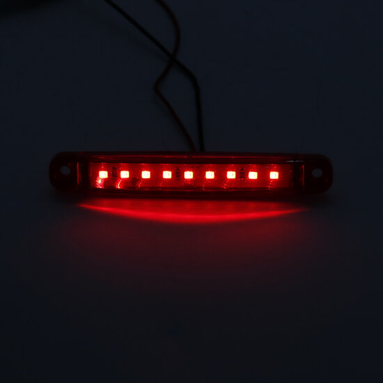 led zijmarkeringslamp universeel rood 9x led - contourlamp - zijlamp - breedtelamp