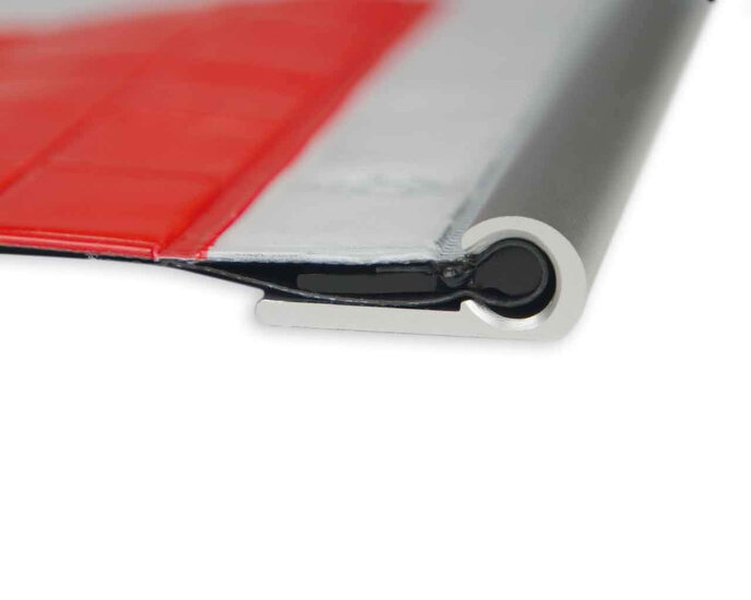 lange lading lap links - lange lading bord voor een aanhanger - laadklep vlaggen - laadklepmarkering - kmr