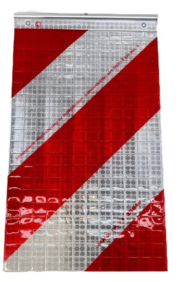 lange lading lap links - lange lading bord voor een aanhanger - laadklep vlaggen - laadklepmarkering - kmr