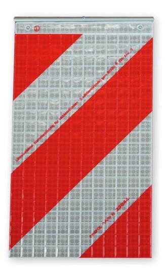 lange lading lap links - lange lading bord voor een aanhanger - laadklep vlaggen - laadklepmarkering - kmr