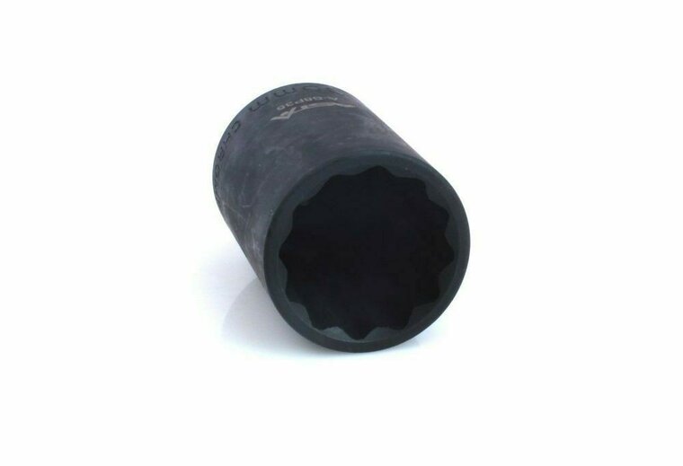twaalfkant verlengde krachtdop - 35 mm - 1/2 duims aansluiting - slagdop - impact dop - rateldop - asta