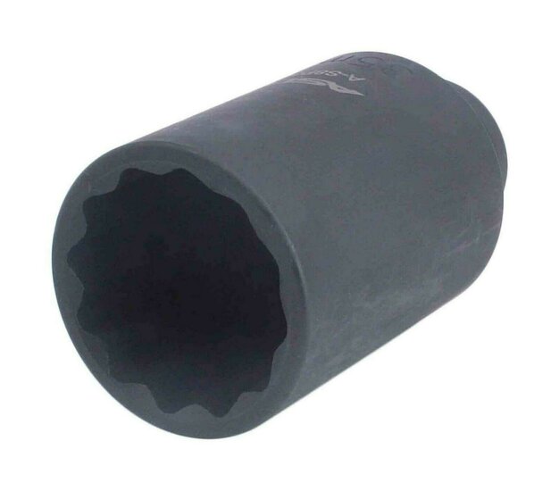 twaalfkant verlengde krachtdop - 35 mm - 1/2 duims aansluiting - slagdop - impact dop - rateldop - asta