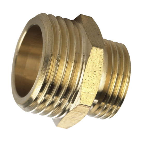 messing verloopstuk luchtkoppeling - 1/2&#039;&#039; naar 3/8&#039;&#039; - verloopnippel - asta