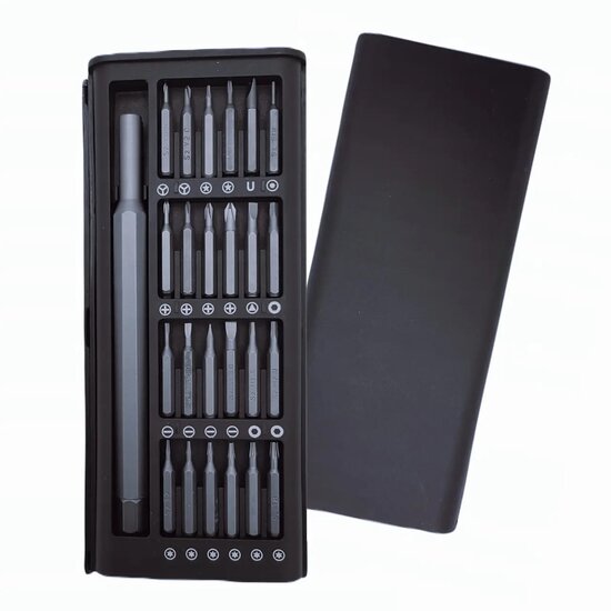 precisie schroevendraaier set - 25 delig - bitset - schoevendraaiers - kmr