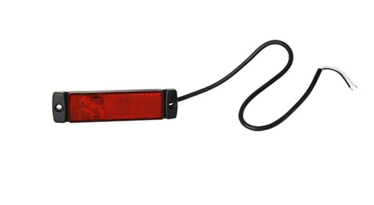 led zijmarkeringslamp universeel rood 3x led - led contourlamp - zij lamp - led breedtelamp