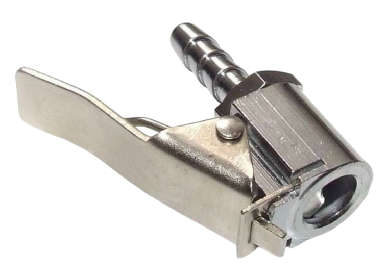 bandenpomp nippel met clip - 6 mm - slang pilaar - autoventiel nippel 