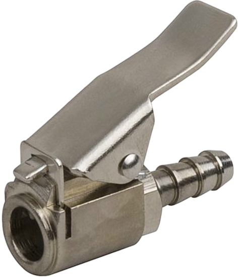 bandenpomp nippel met clip - 6 mm - slang pilaar - autoventiel nippel 